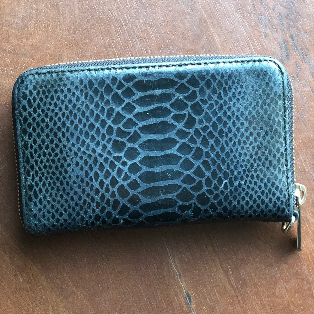 Michael Kors Black Python Zip Wallet - image 2